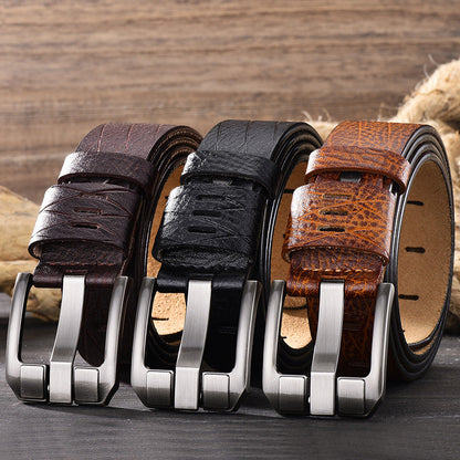 Versatile Leather Belt for Men | Genuine Premium Leather Waist Belt | Classic Formal & Casual Men’s Belt | Durable High-Sense Leather Accessory | 2026 Trendy Luxury Men’s Belt with Zinc Alloy Buckle