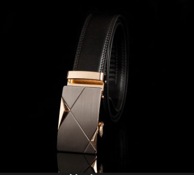 Men’s Factory Direct Automatic Leather Belt | Premium Wholesale Business Ratchet Belt | Luxury Genuine Leather Men's Belt | Sleek Professional No-Hole Automatic Waistband