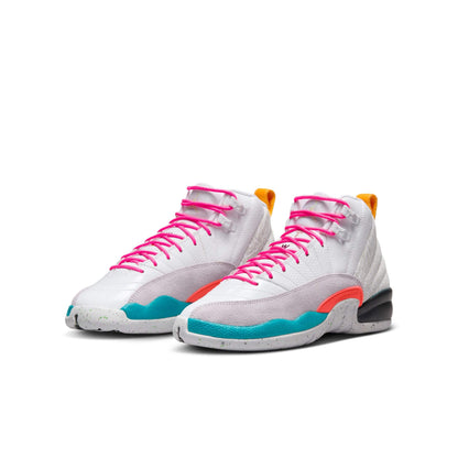 Air Jordan Grade School Retro 12 'White Vapor Green Gs' Sneakers