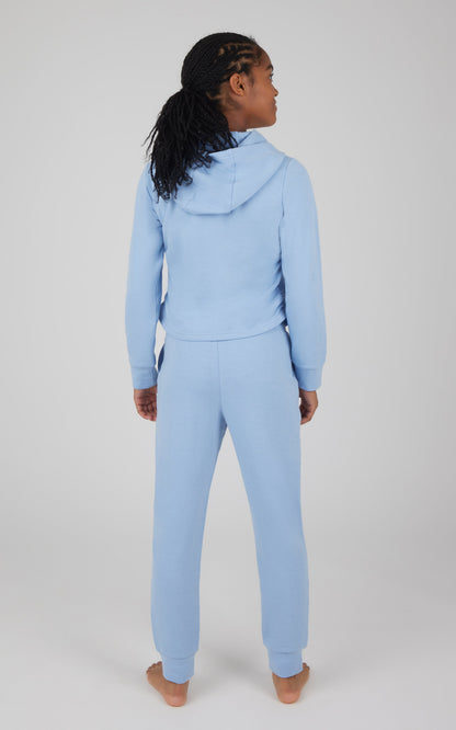 90 Degree by Reflex Girls 2 PC Terry Brushed Hoodie and Jogger