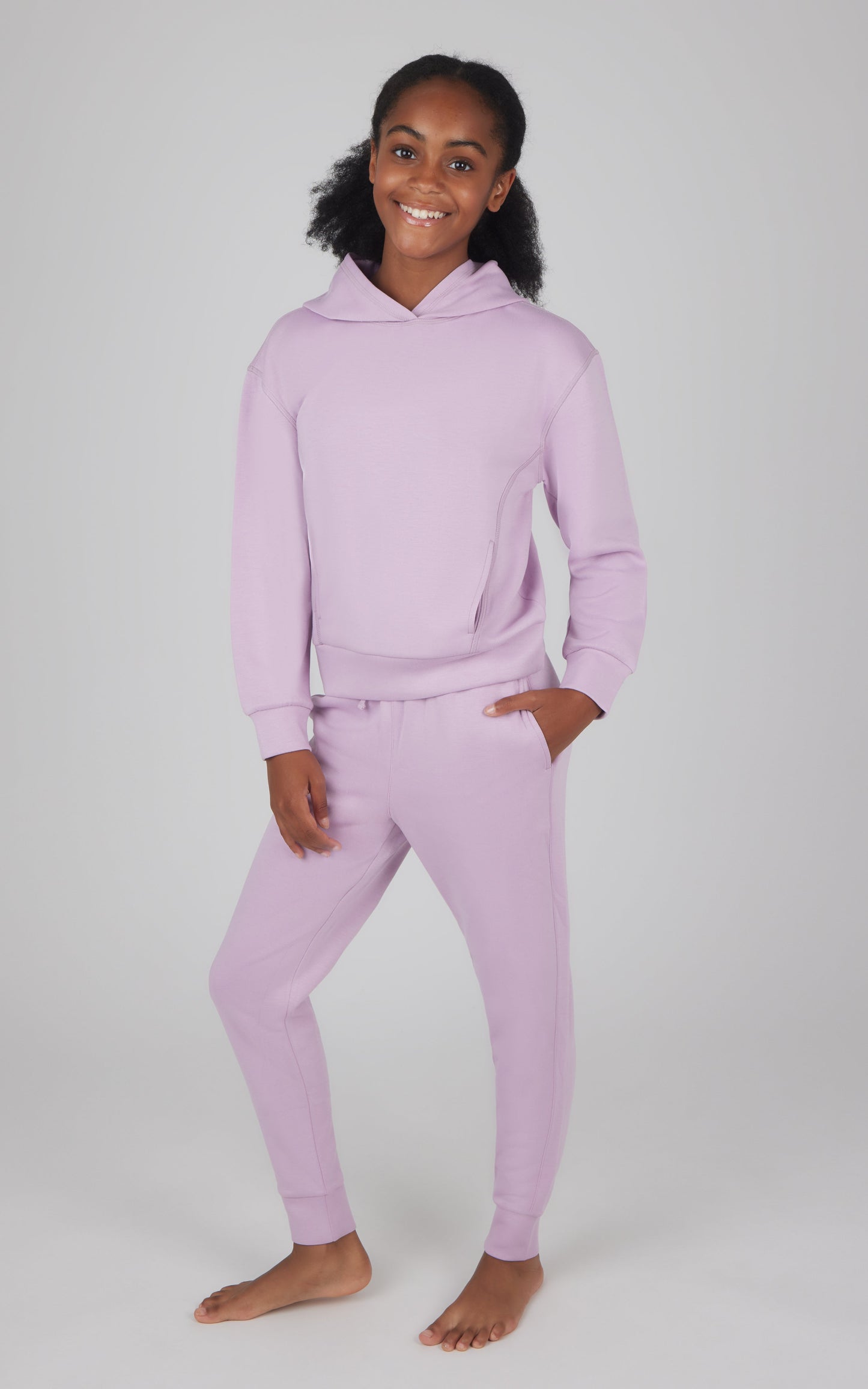 90 Degree by Reflex Girls 2 PC Pullover Hoodie + Jogger Set