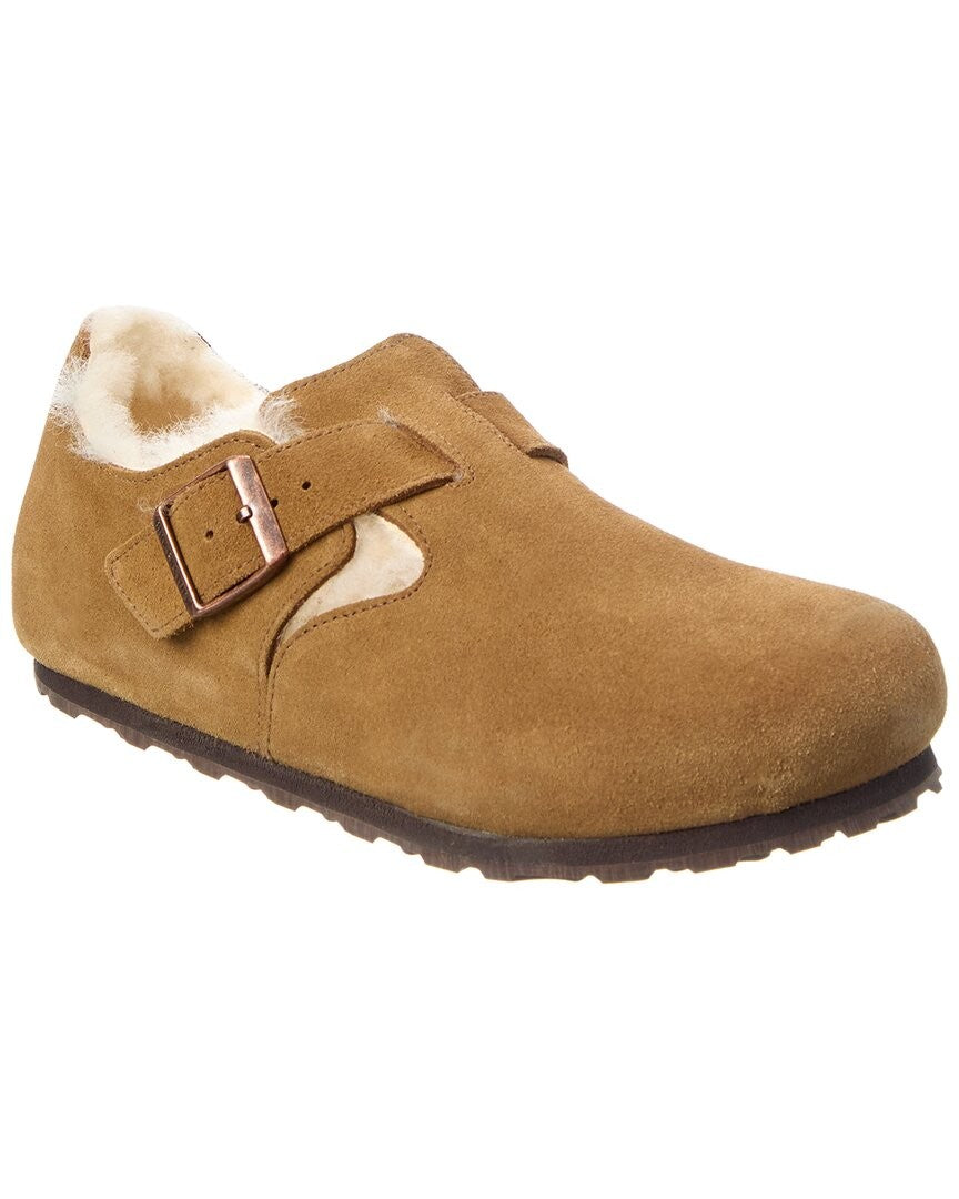Birkenstock London Narrow Suede & Shearling Clog