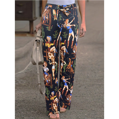 European & American Style Casual Pants for Women | Comfortable High-Waist Relaxed Trousers | Versatile Daily Wear Straight-Leg Pants | Modern Urban Chic Bottoms
