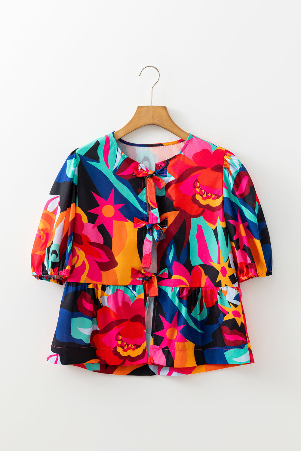 Threaded Pear Kylee Puff Sleeve Babydoll Blouse