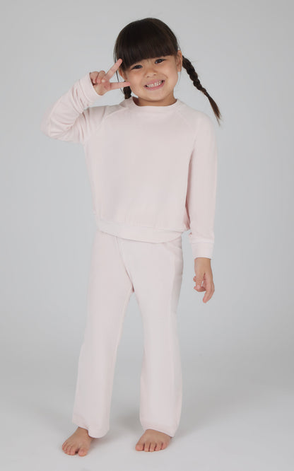 90 Degree by Reflex 4-6X 2 PC Ribbed Velour Top and Flare Leg Pant