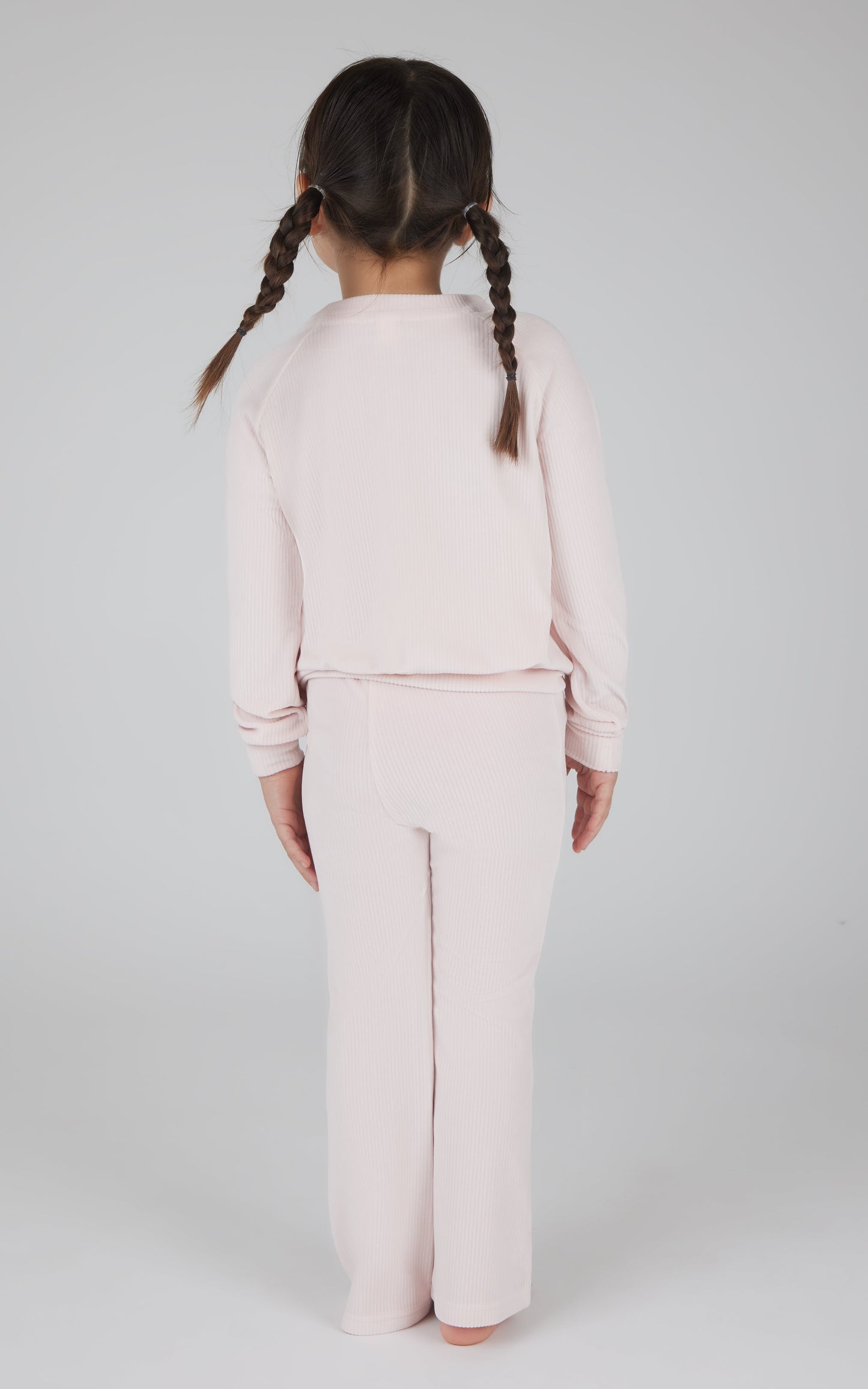 90 Degree by Reflex 4-6X 2 PC Ribbed Velour Top and Flare Leg Pant