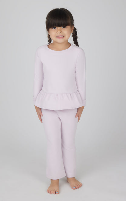 90 Degree by Reflex Toddler 2 PC Melange Pullover Top and Flare Leg Pant