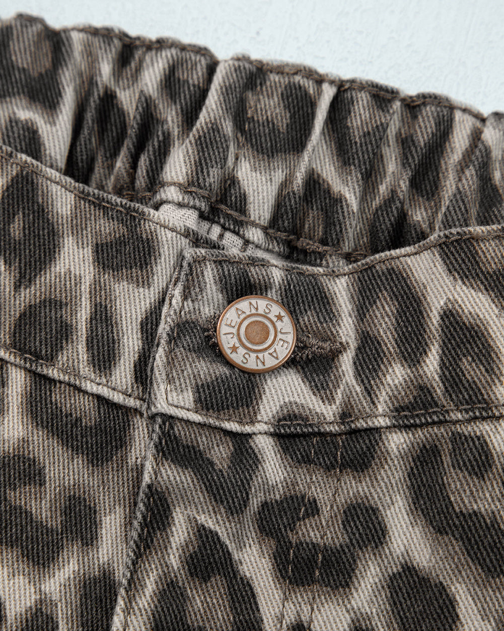 Bailey Leopard Straight Loose Leg Jeans