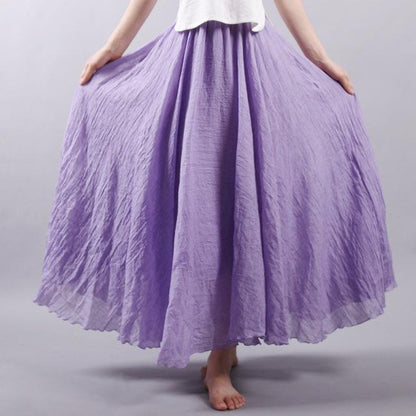 Saia Summer Skirt | High-Sense Lightweight Flowing Waistband | Trendy Minimalist Sleek A-Line Skirt | Luxury-Label Statuesque Radiant Apparel | 2026 High-Fashion Emerald-Luxe Essential