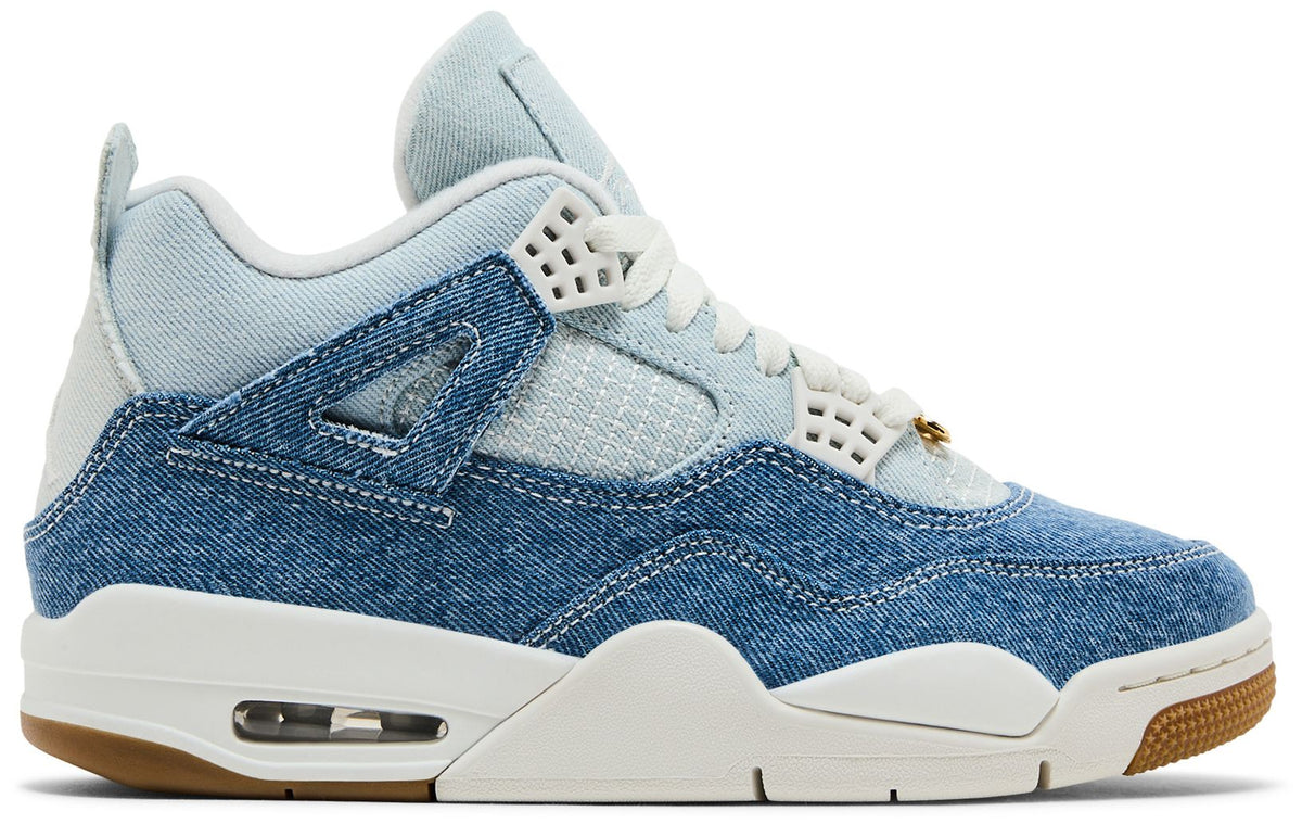 Air Jordan Women's Retro 4 Tex 'Denim Worn Blue' Sneakers
