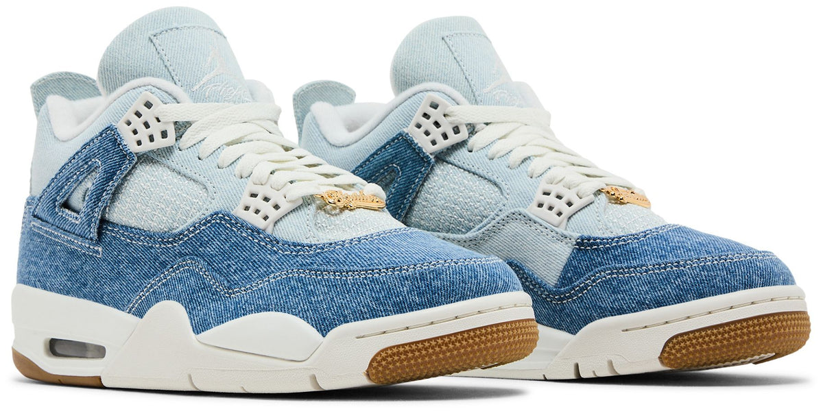 Air Jordan Women's Retro 4 Tex 'Denim Worn Blue' Sneakers