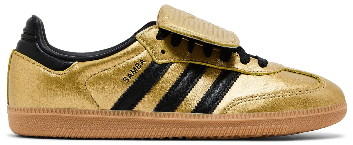 adidas Women's Samba Lt Long Tongue 'Gold Metallic Black Gum' Sneakers