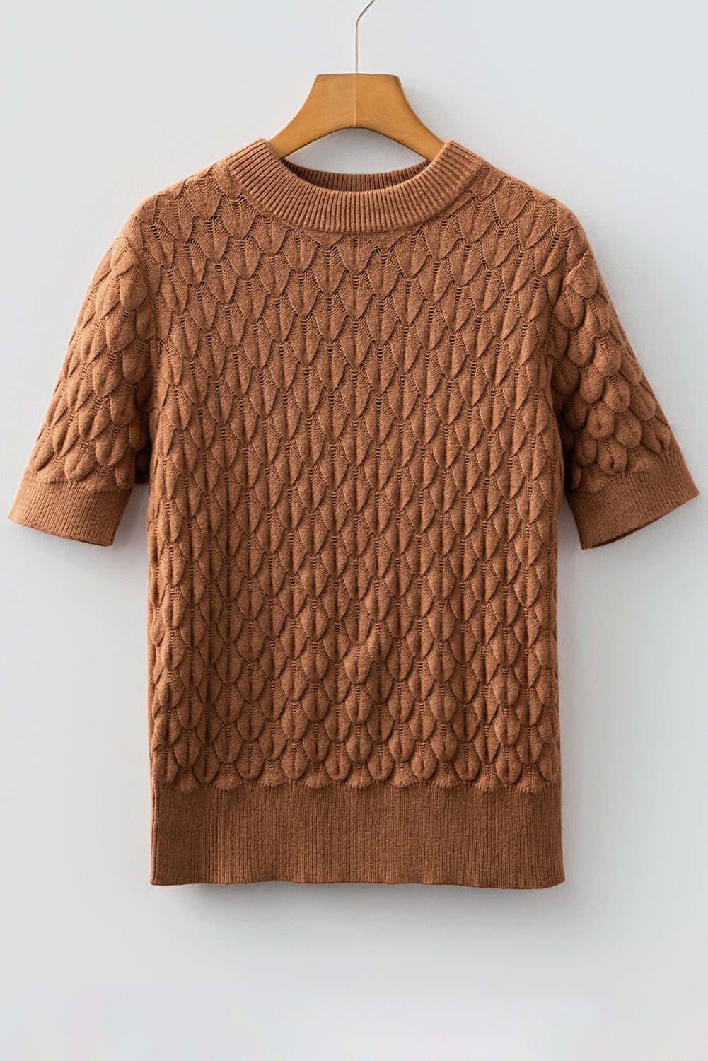 Threaded Pear Malaysia Ribbed Short Sleeve Sweater