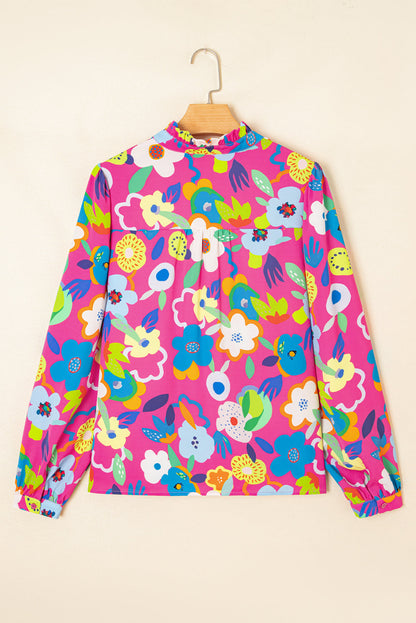 Threaded Pear Dalia Flower Bomb Blouse