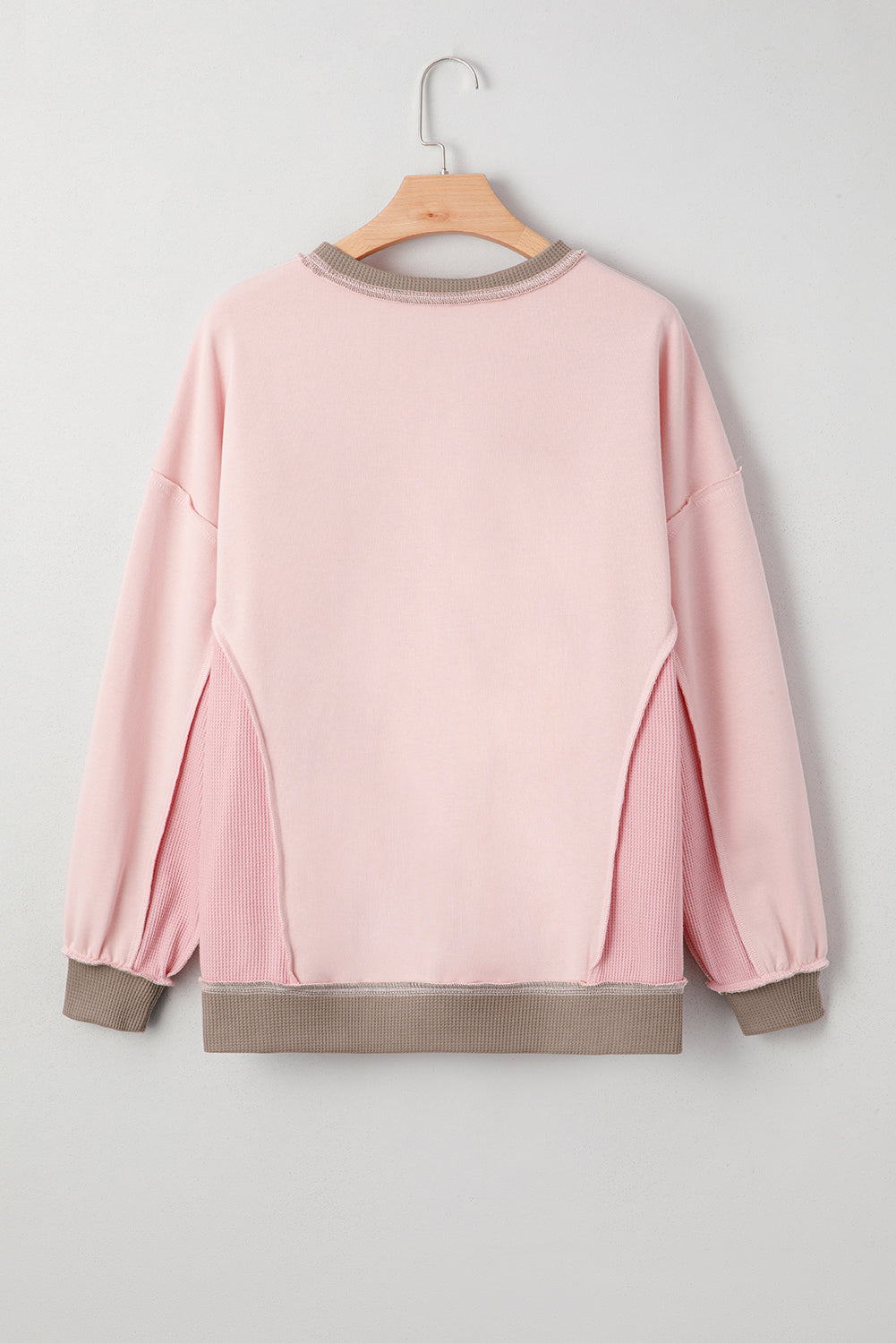Threaded Pear Lina Waffle Patchwork Oversize Sweatshirt