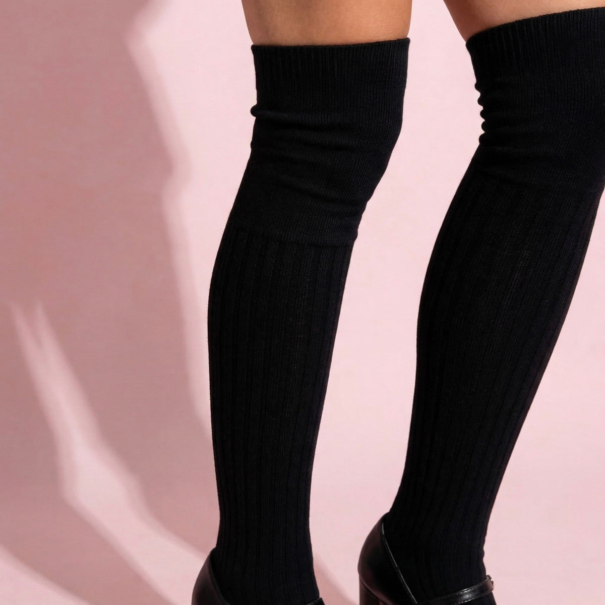 Anna-Kaci Women's Knee High Ribbed Socks Soft Stretch Knit Slouchy Style Comfortable Single Pair Fashion Sock