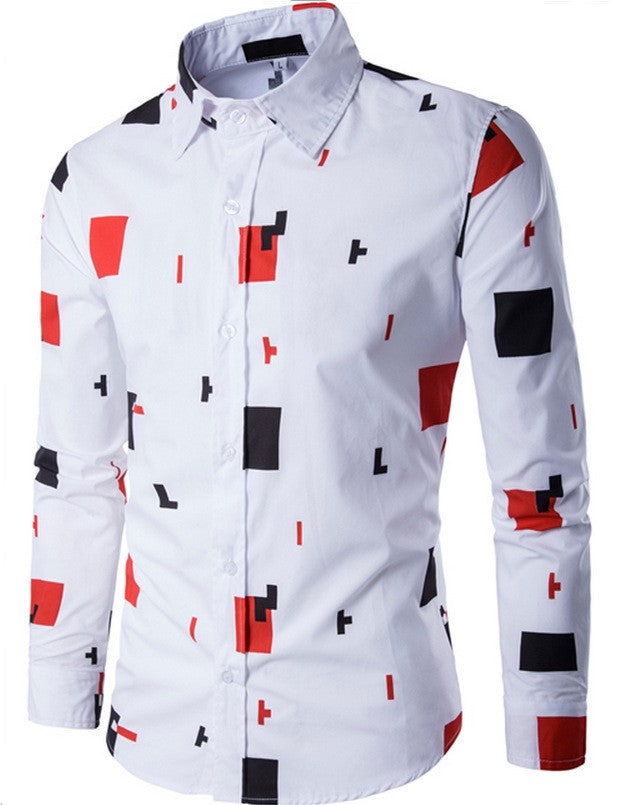 Men’s Premium Casual Long Sleeve Shirt | Slim-Fit Button-Down Cotton Blend Shirt | Modern Business Casual Longline Top | Trendy Everyday Versatile Shirt for Men