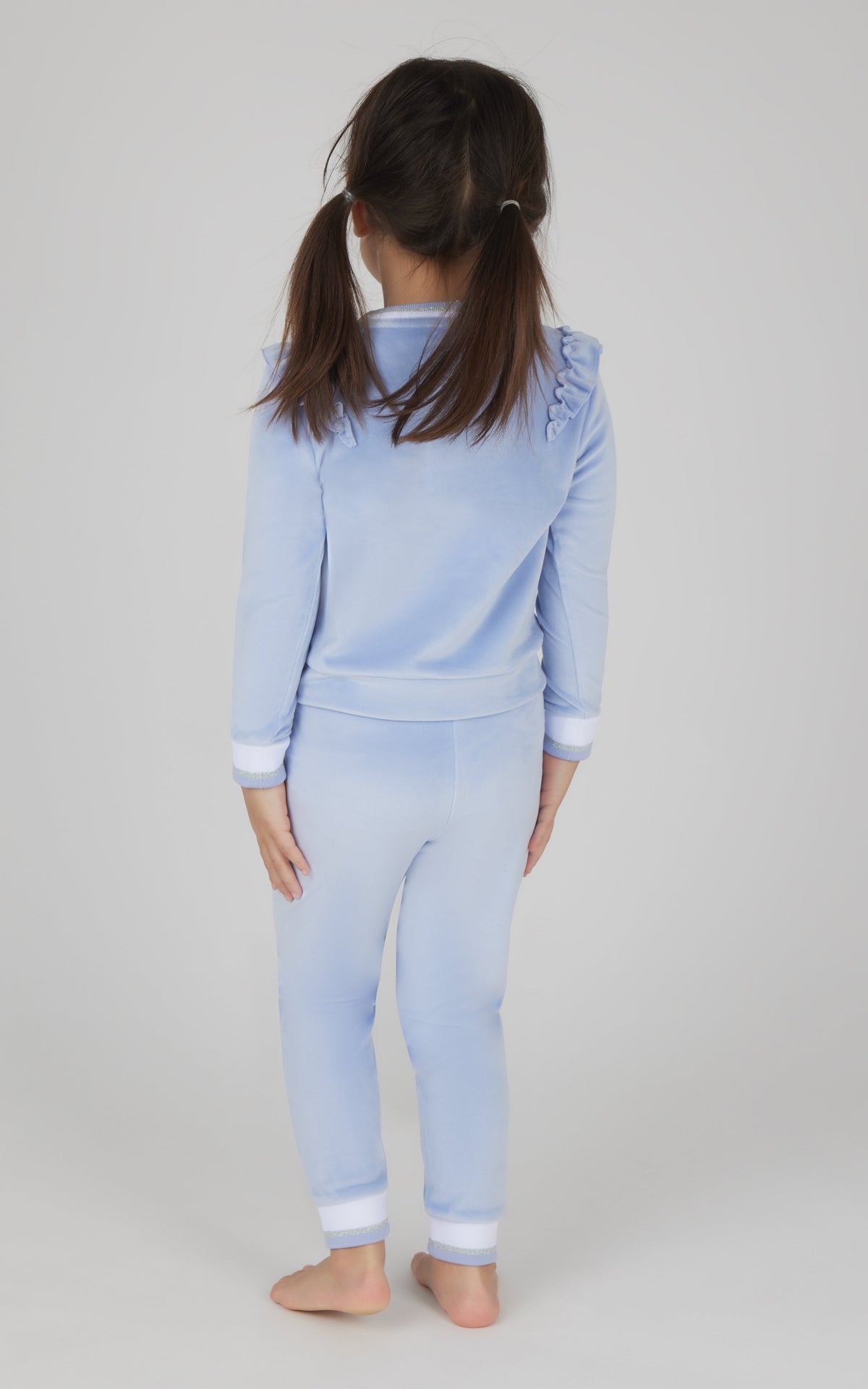 90 Degree by Reflex Toddler 2 PC Velour Ruffle Sweatshirt and Jogger
