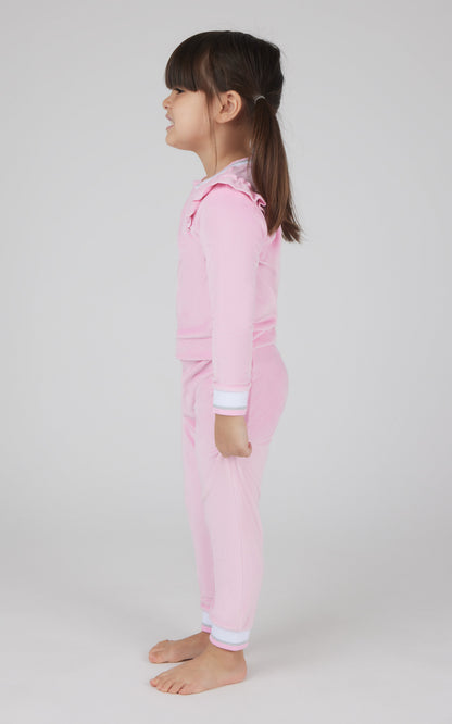 90 Degree by Reflex Toddler 2 PC Velour Ruffle Sweatshirt and Jogger