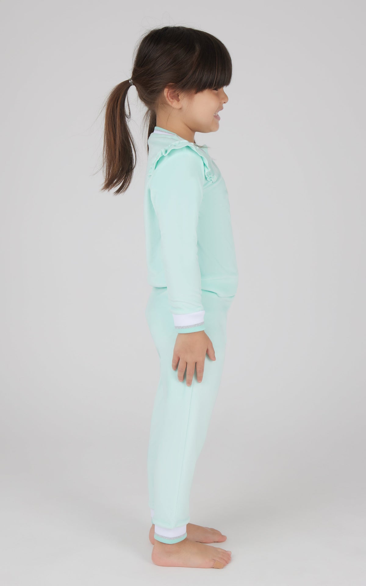 90 Degree by Reflex Toddler 2 PC Velour Ruffle Sweatshirt and Jogger
