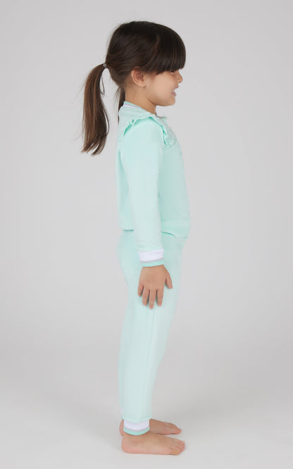 90 Degree by Reflex Toddler 2 PC Velour Ruffle Sweatshirt and Jogger
