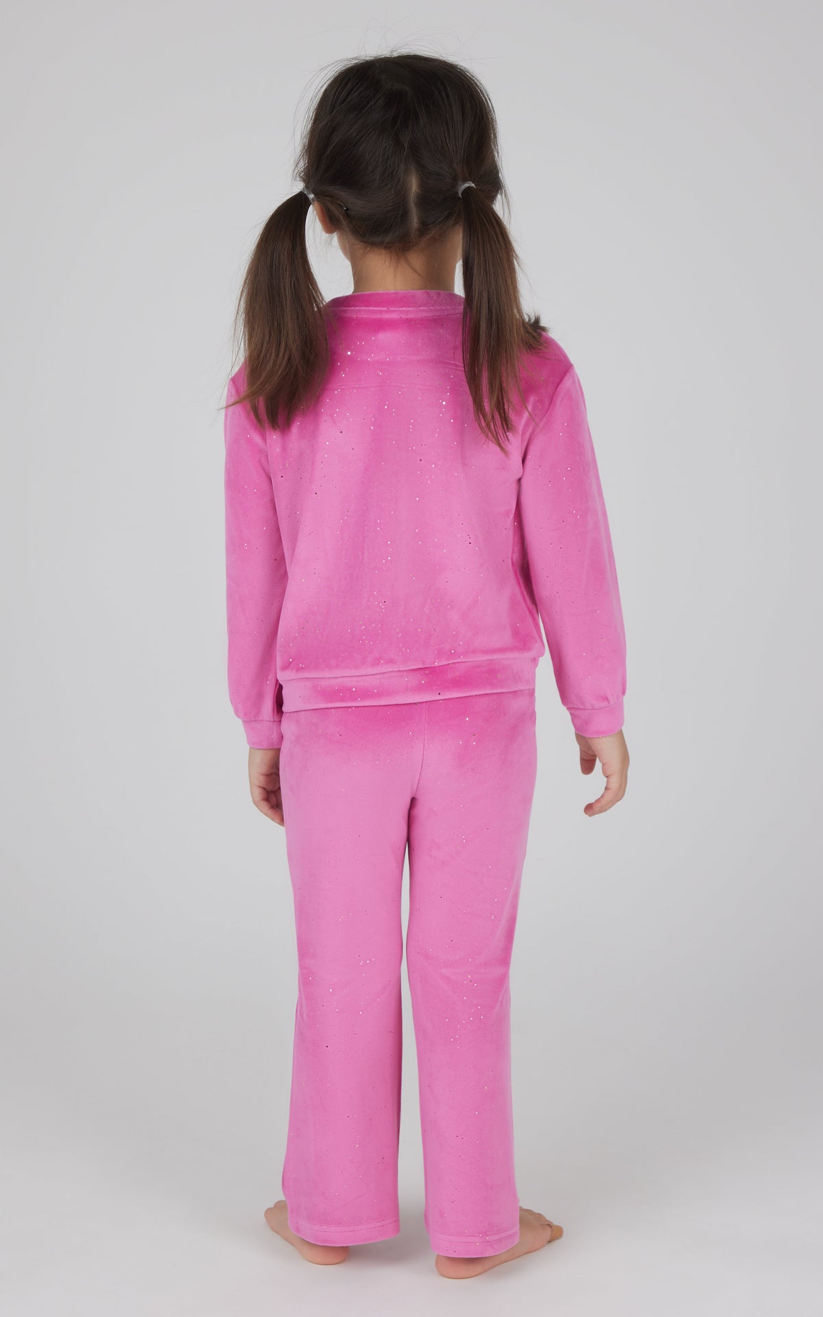 90 Degree by Reflex Toddler 2 PC Speckled Velour Crew Neck Top and Flared Leg Pant