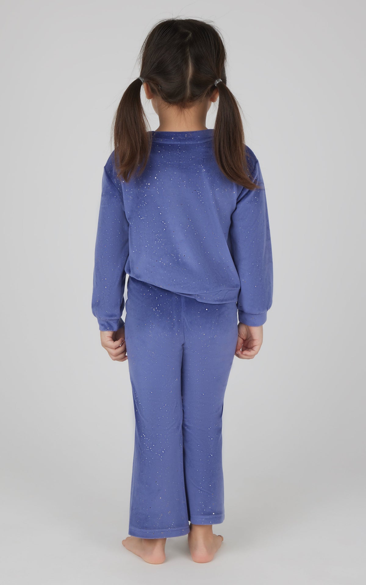 90 Degree by Reflex Toddler 2 PC Speckled Velour Crew Neck Top and Flared Leg Pant
