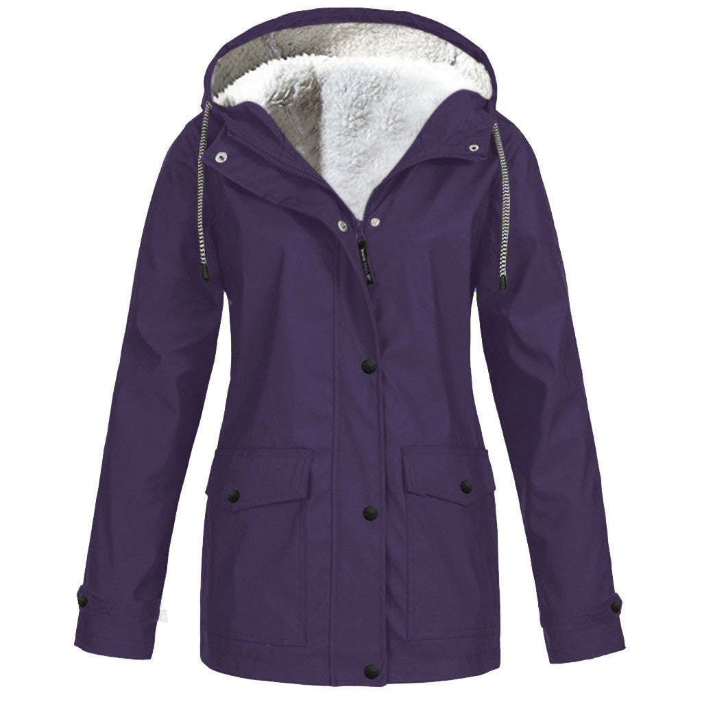 Outdoor Hooded Fleece Jacket