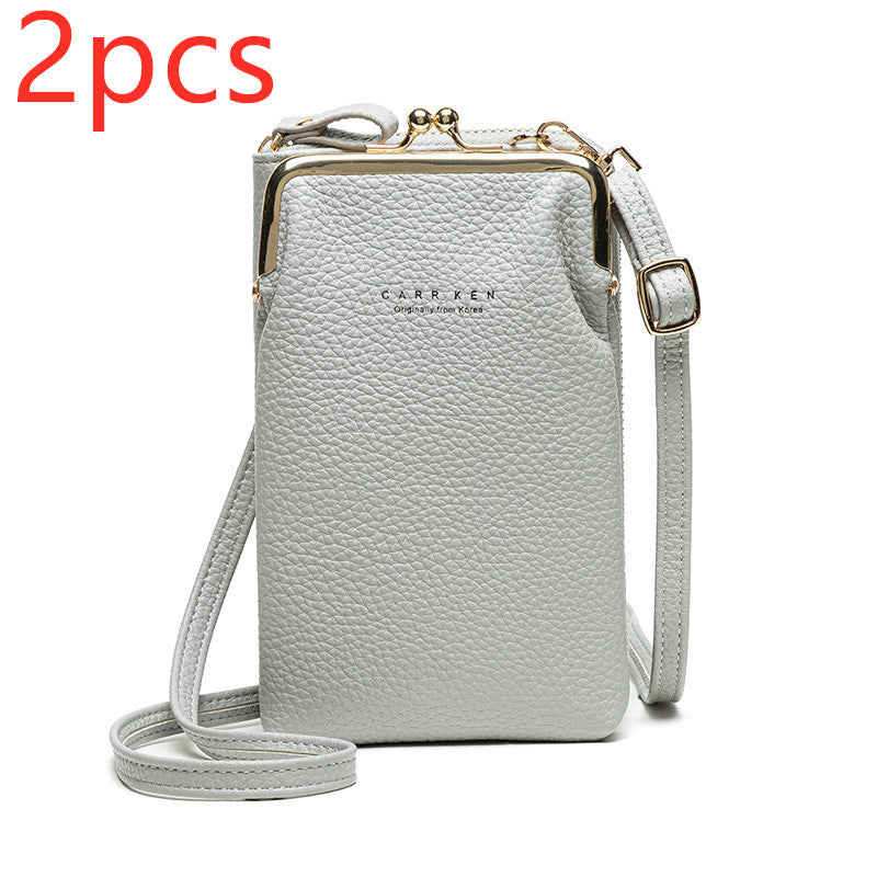 Fashion Lychee Pattern Solid Color Crossbody Bag | Premium Pebbled Texture Shoulder Bag | Minimalist Diagonal Sling Purse for Women | Elegant Daily Travel Messenger Bag