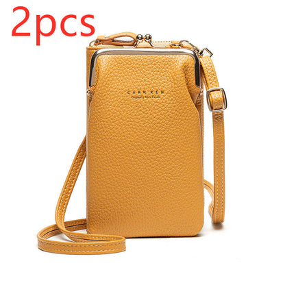 Fashion Lychee Pattern Solid Color Crossbody Bag | Premium Pebbled Texture Shoulder Bag | Minimalist Diagonal Sling Purse for Women | Elegant Daily Travel Messenger Bag