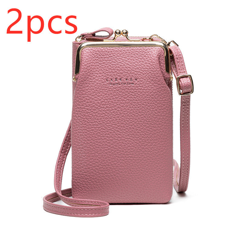 Fashion Lychee Pattern Solid Color Crossbody Bag | Premium Pebbled Texture Shoulder Bag | Minimalist Diagonal Sling Purse for Women | Elegant Daily Travel Messenger Bag