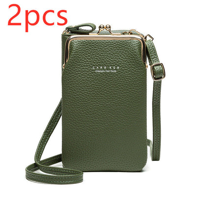 Fashion Lychee Pattern Solid Color Crossbody Bag | Premium Pebbled Texture Shoulder Bag | Minimalist Diagonal Sling Purse for Women | Elegant Daily Travel Messenger Bag