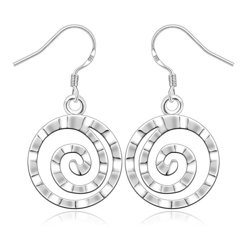 Round Threaded Earrings for Women | High-Sense Minimalist Hoop Threaders | Trendy Geometric Circular Earrings | Luxury-Label Lightweight Pull-Through Earrings | 2026 High-Fashion Sleek Gold-Tone Jewelry