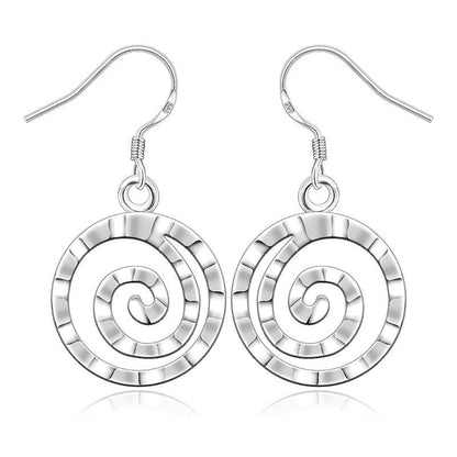 Round Threaded Earrings for Women | High-Sense Minimalist Hoop Threaders | Trendy Geometric Circular Earrings | Luxury-Label Lightweight Pull-Through Earrings | 2026 High-Fashion Sleek Gold-Tone Jewelry