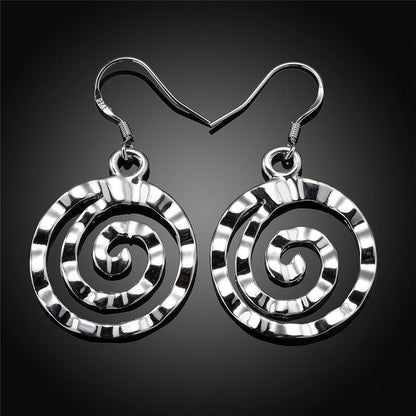 Round Threaded Earrings for Women | High-Sense Minimalist Hoop Threaders | Trendy Geometric Circular Earrings | Luxury-Label Lightweight Pull-Through Earrings | 2026 High-Fashion Sleek Gold-Tone Jewelry