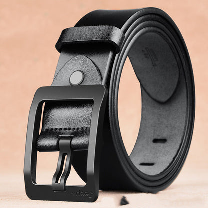 Men’s Two-Layer Cowhide Leather Belt | Premium Needle Buckle Waist Belt | Genuine Double-Layer Leather Belt for Men | Classic Durable Formal & Casual Men’s Belt | 2026 High-Fashion Luxury Cowhide Accessory