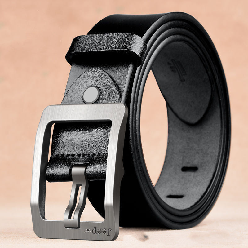 Men’s Two-Layer Cowhide Leather Belt | Premium Needle Buckle Waist Belt | Genuine Double-Layer Leather Belt for Men | Classic Durable Formal & Casual Men’s Belt | 2026 High-Fashion Luxury Cowhide Accessory