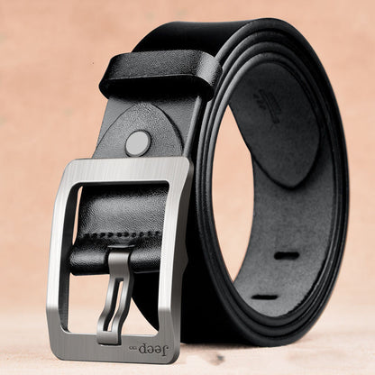 Men’s Two-Layer Cowhide Leather Belt | Premium Needle Buckle Waist Belt | Genuine Double-Layer Leather Belt for Men | Classic Durable Formal & Casual Men’s Belt | 2026 High-Fashion Luxury Cowhide Accessory