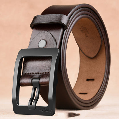 Men’s Two-Layer Cowhide Leather Belt | Premium Needle Buckle Waist Belt | Genuine Double-Layer Leather Belt for Men | Classic Durable Formal & Casual Men’s Belt | 2026 High-Fashion Luxury Cowhide Accessory