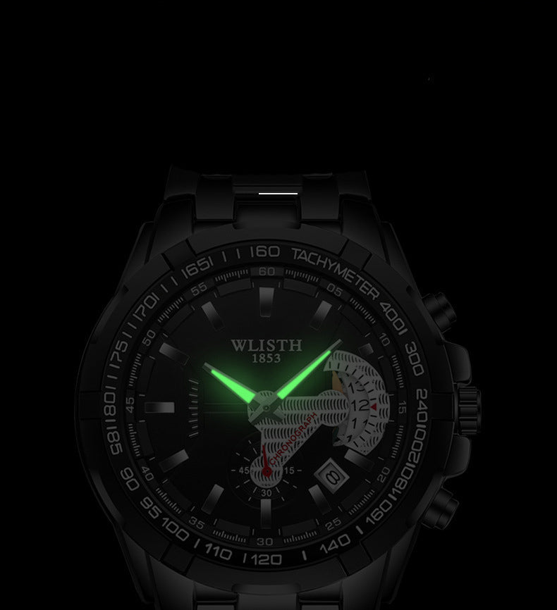 Men’s Waterproof Quartz Sports Watch | High-Sense Executive Chronograph Wristwatch | Trendy Minimalist Rugged Sports Watch | Luxury-Label Precision Quartz Timepiece | 2026 High-Fashion Statuesque Men’s Accessory