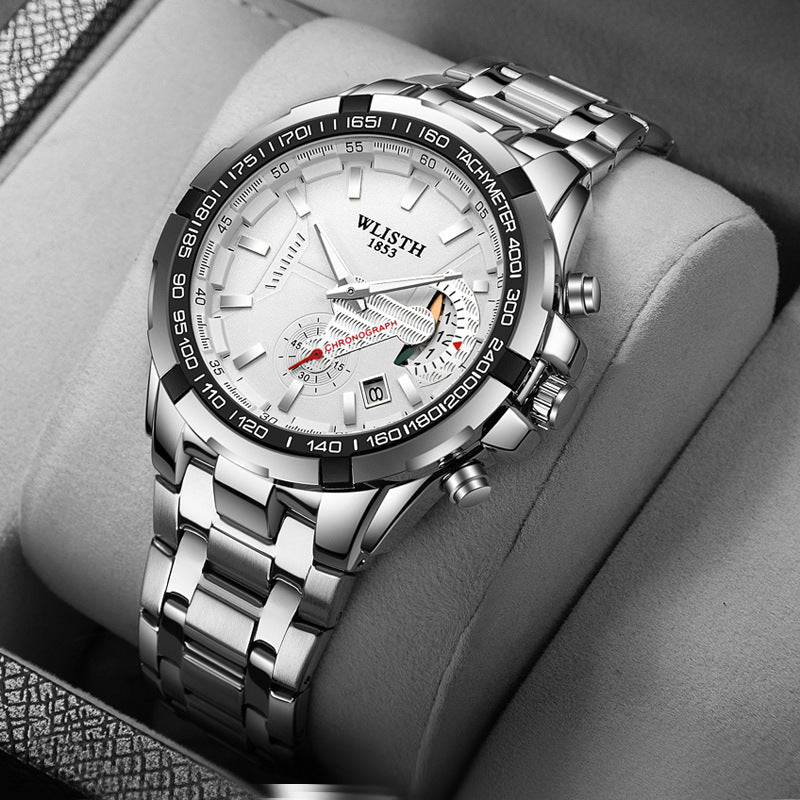 Men’s Waterproof Quartz Sports Watch | High-Sense Executive Chronograph Wristwatch | Trendy Minimalist Rugged Sports Watch | Luxury-Label Precision Quartz Timepiece | 2026 High-Fashion Statuesque Men’s Accessory