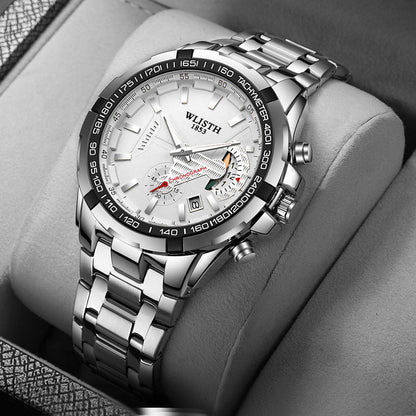Men’s Waterproof Quartz Sports Watch | High-Sense Executive Chronograph Wristwatch | Trendy Minimalist Rugged Sports Watch | Luxury-Label Precision Quartz Timepiece | 2026 High-Fashion Statuesque Men’s Accessory