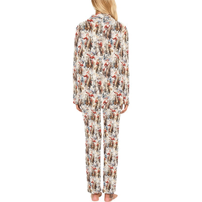 Baha Ranch Western Santa Christmas Women's Pajama Set
