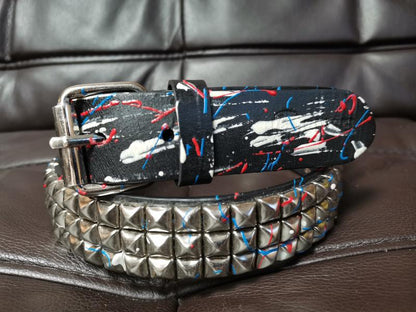 Hardcore Gothic Rock Band Rivet Headpiece | Heavy Metal Punk Yurt Studded Accessory | Cyberpunk Gothic Spiked Headgear | Edgy Performance Wear for Rock & Metal Artists