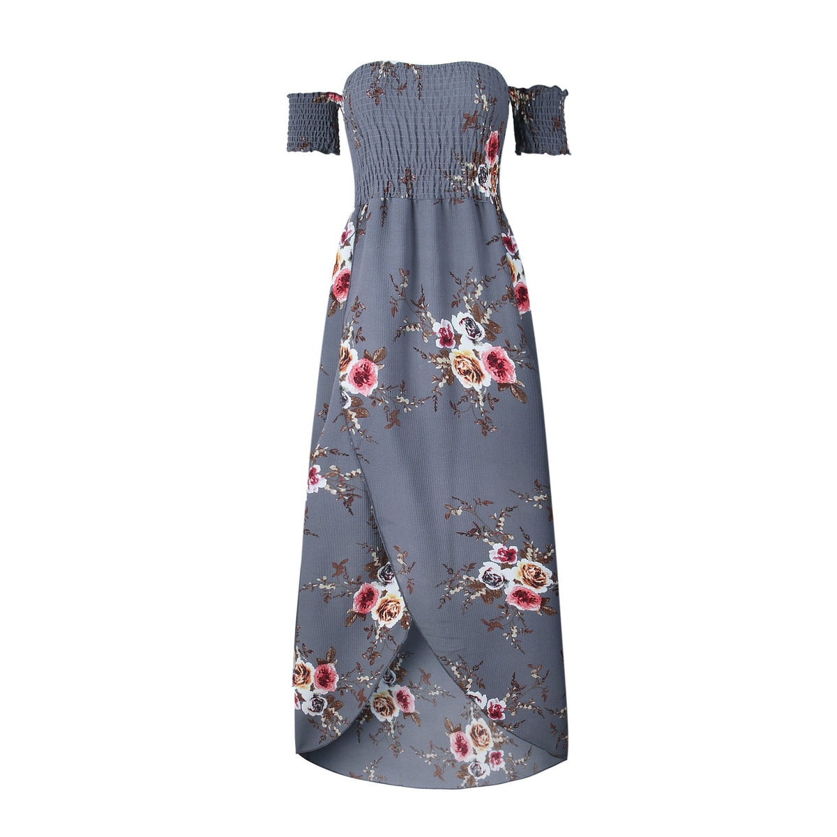 Women’s Boho Style Off-Shoulder Long Dress | High-Sense Beach Summer Gown | Trendy Minimalist Tropical Silhouette Dress | Luxury-Label Statuesque Resort Wear | 2026 High-Fashion Radiant Vacation Essential