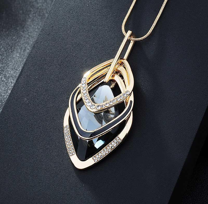Women’s Long Necklace Pendant | High-Sense Maxi Collier Statement Jewelry | Trendy Minimalist Elongated Pendant | Luxury-Label Statuesque Radiant Accessory | 2026 High-Fashion Emerald-Luxe Essential