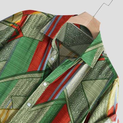 Men’s Hawaii Hip Hop Printed Shirt | Tropical Streetwear Short Sleeve Button-Down | Vibrant Summer Beach Party Shirt | Oversized Casual Resort Wear for Men