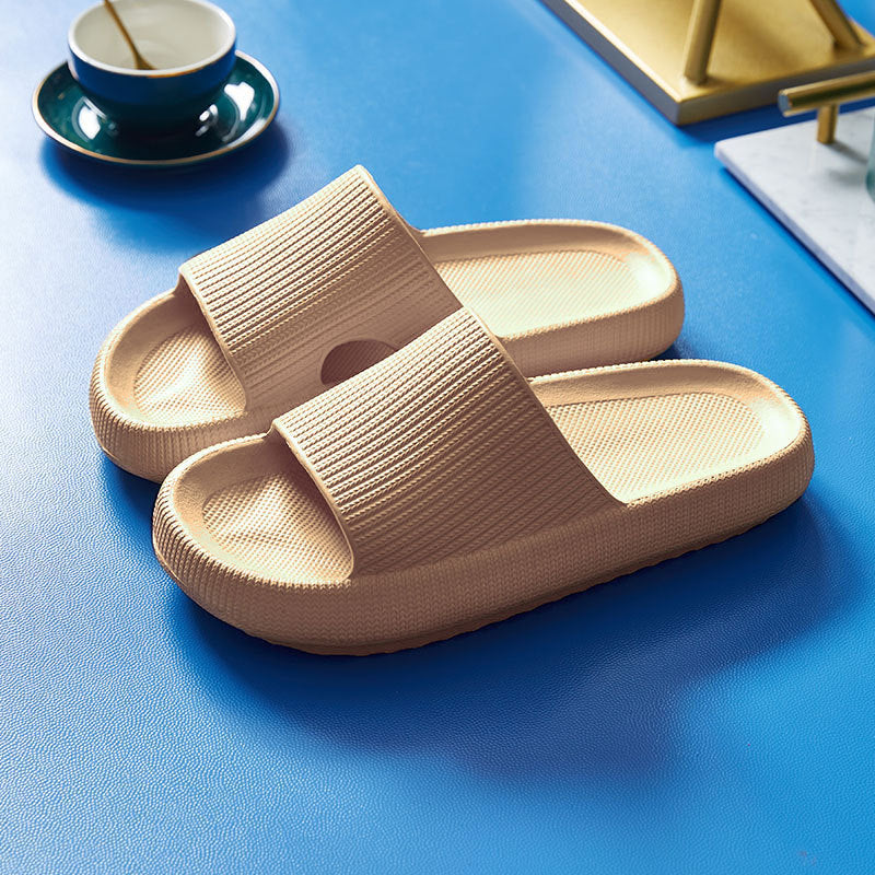 Soft Home Couple Slippers | High-Sense Minimalist Indoor Slides | Trendy Comfortable Non-Slip House Shoes | Luxury-Label Plush Couple Footwear | 2026 High-Fashion Quiet Luxury Home Slippers