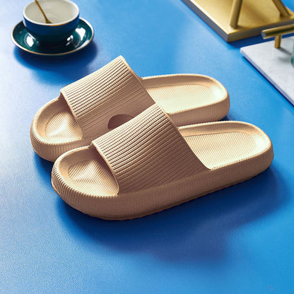 Soft Home Couple Slippers | High-Sense Minimalist Indoor Slides | Trendy Comfortable Non-Slip House Shoes | Luxury-Label Plush Couple Footwear | 2026 High-Fashion Quiet Luxury Home Slippers