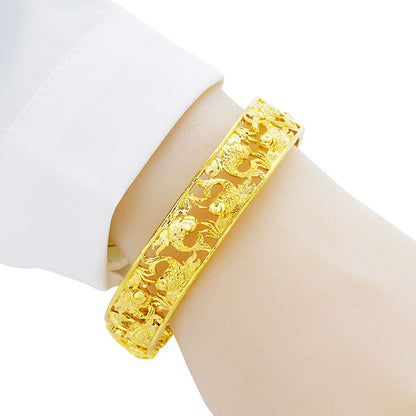 Phoenix  Gold Female Bride Married Chinese Wedding Bracelet